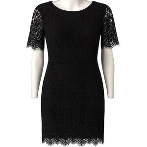 🖤 MSLG Black Lace Sheath Dress – Size Medium